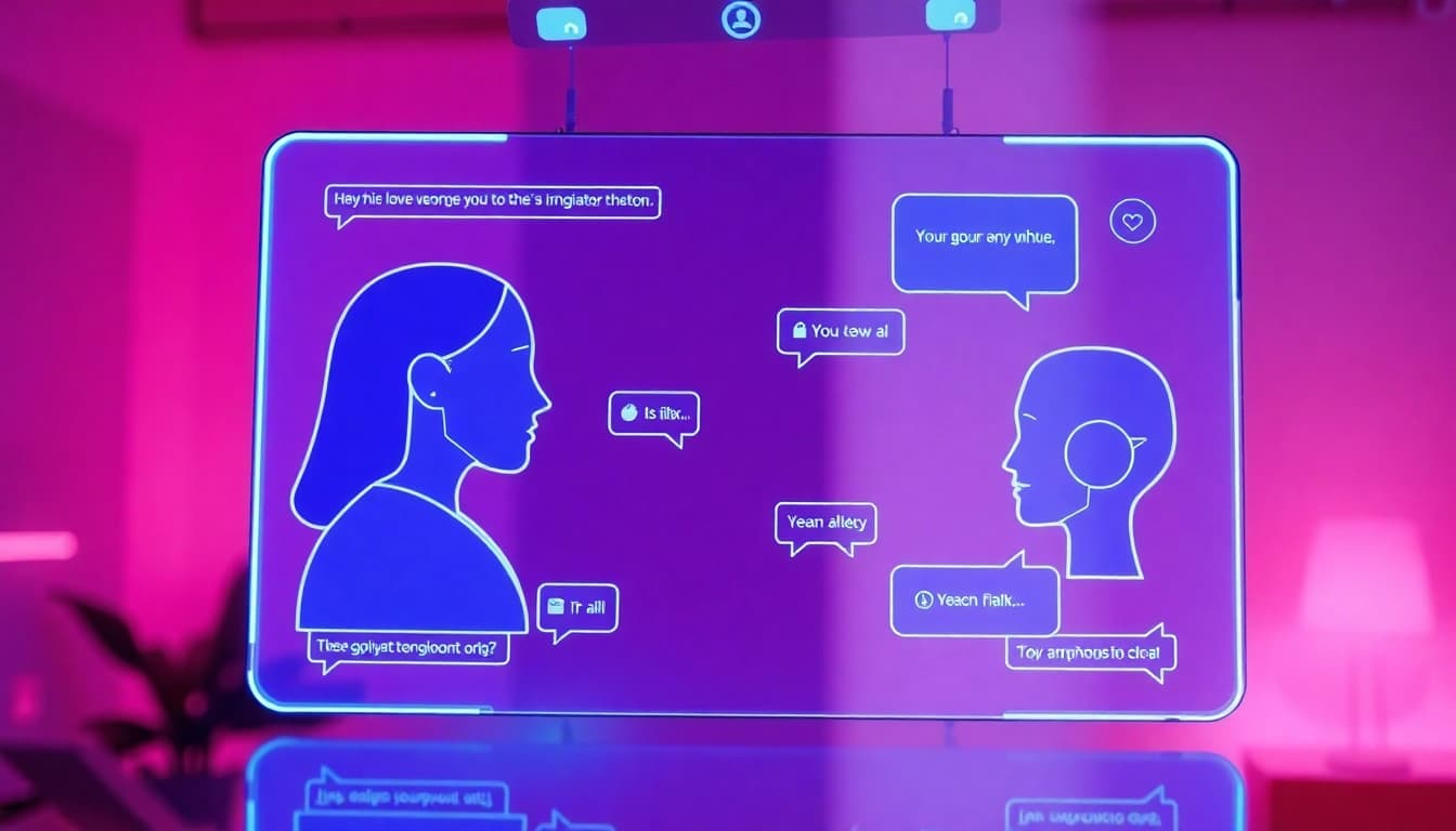 Engaging AI sex chat interface showcasing playful interactions and digital characters.