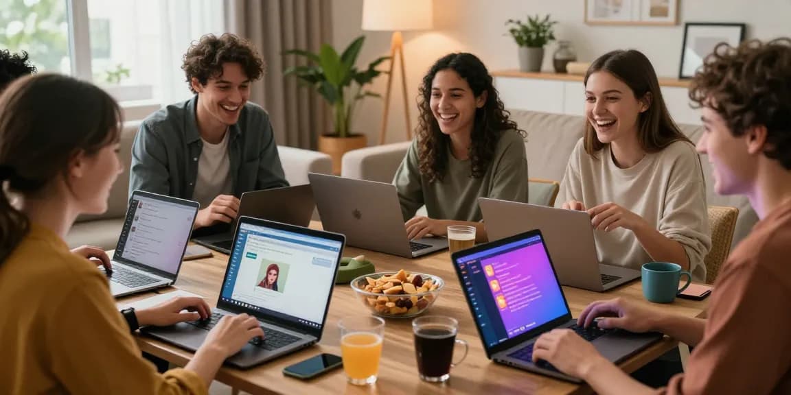 Engaging nsfw chat ai conversations among friends in a cozy setting.