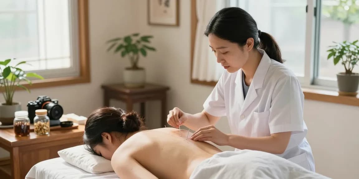 수원교통사고한의원 offers holistic treatments, including acupuncture and herbal medicine, in a calming clinic environment.