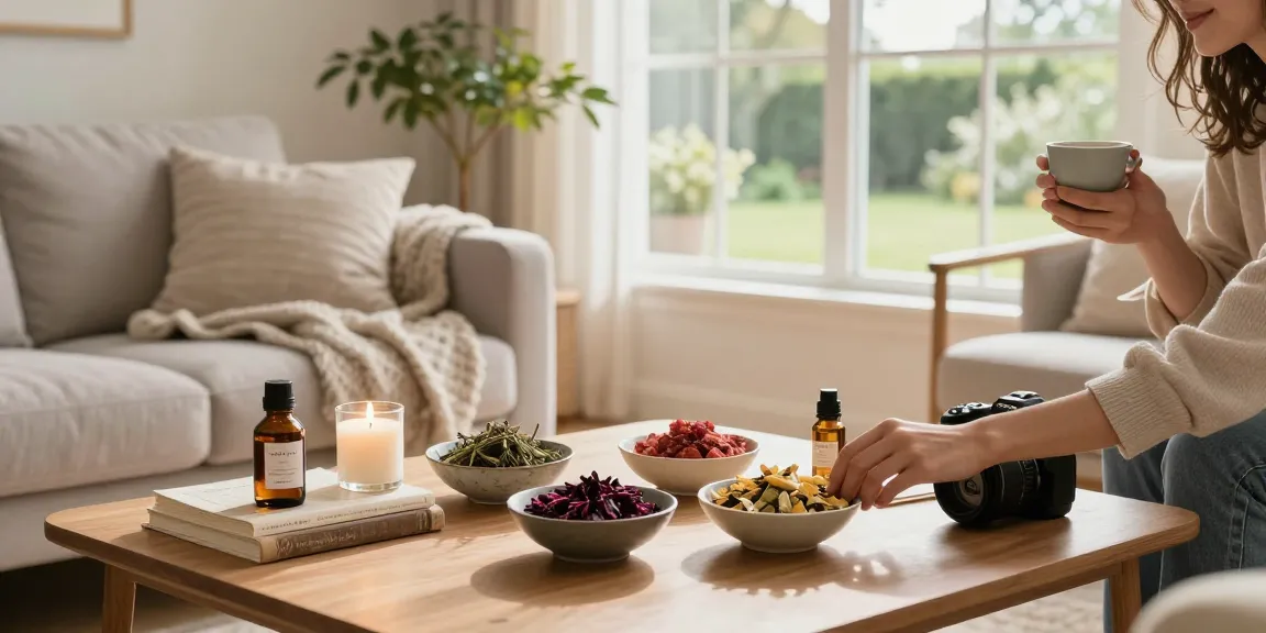 Decorative bowls of the best potpourri for home fragrance in a cozy living room setting.