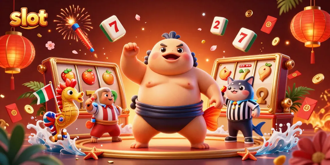 Spin the slot reels with excitement as a cartoon fugu and catfish referee bring casino fun alive underwater.