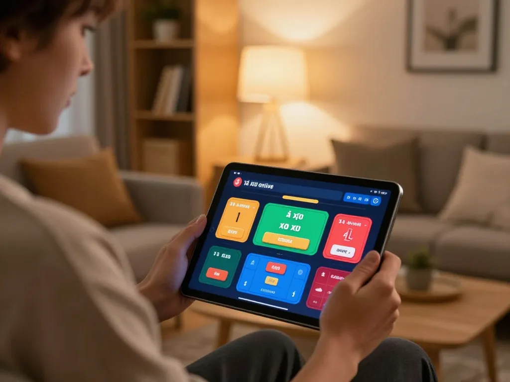 Experience the app tài xỉu online uy tín while enjoying a cozy home gaming session with engaging tablet gameplay.