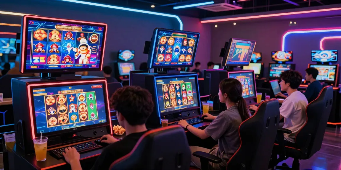 Spaceman-themed slot game players enjoying dynamic gaming experience with futuristic visuals and cozy lounge atmosphere.