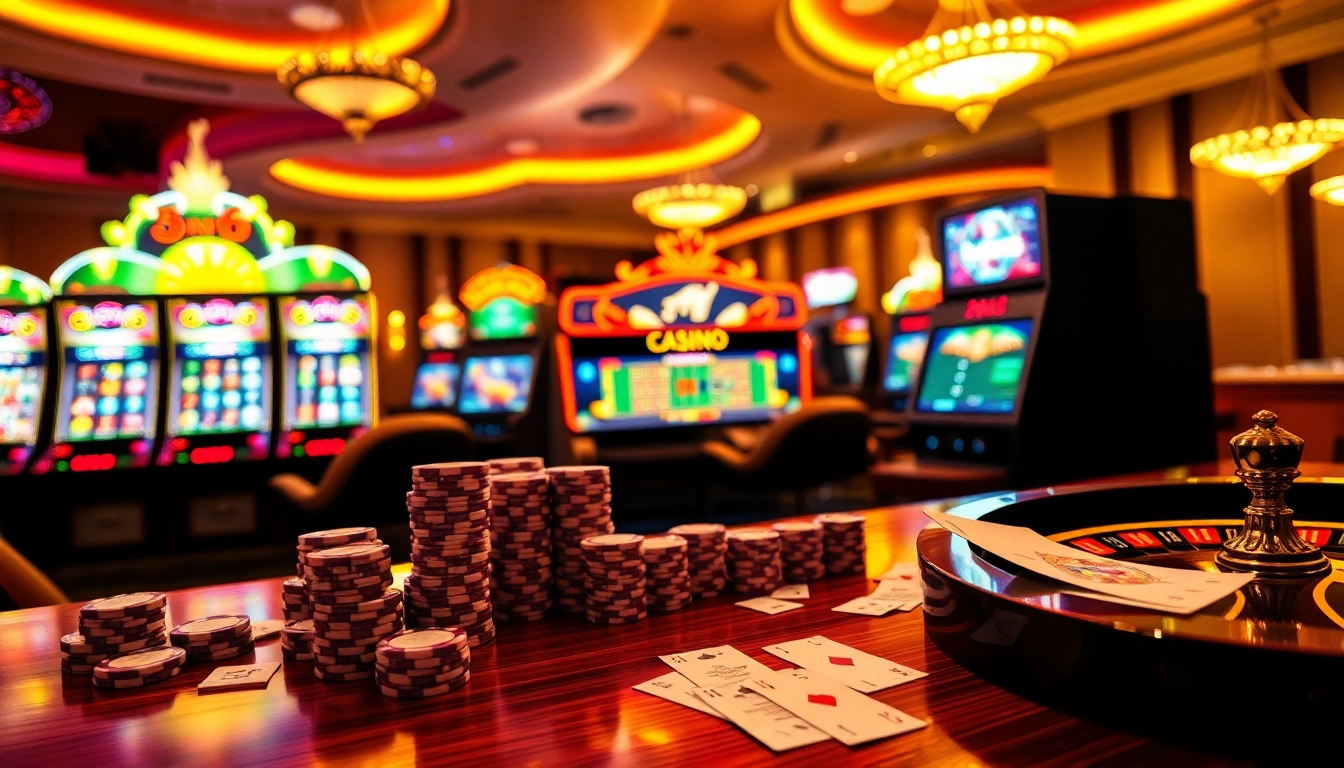 Joueurs enthousiastes profitant du casino en ligne français avec des jeux dynamiques, des machines à sous vibrantes et une action palpitante.