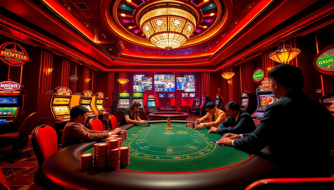 Excitement at a casino poker table featuring hentai game graphics in the background.