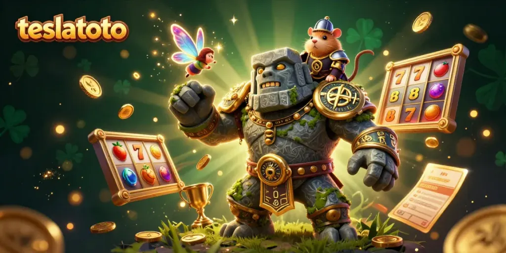 Win big at teslatoto with exhilarating slot action, featuring vibrant characters and game elements.