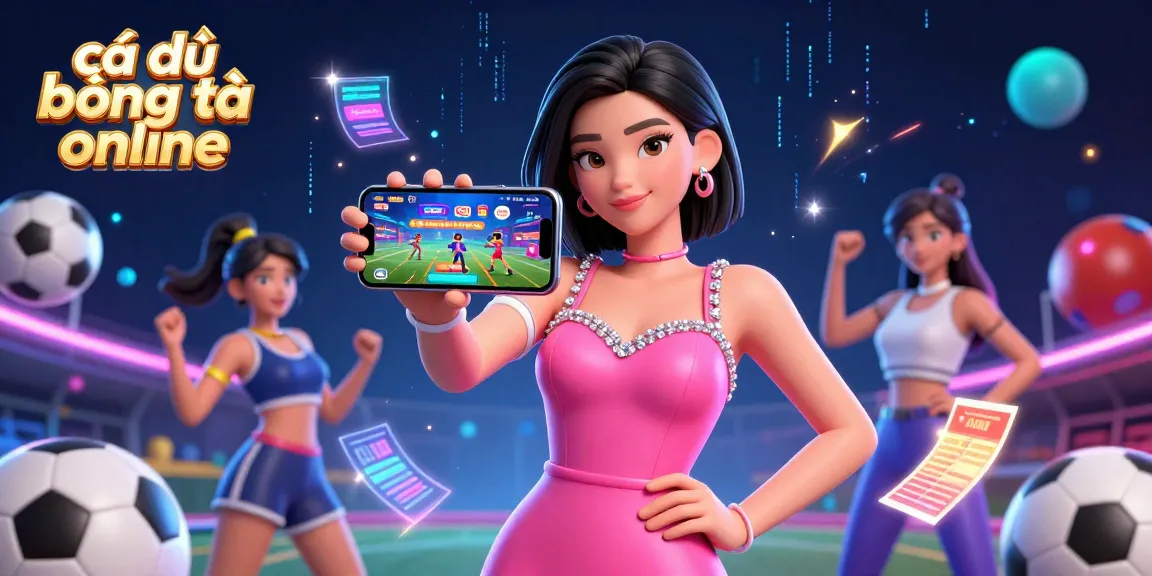 Cá độ bóng đá online highlights live betting excitement with a stylish Asian woman immersed in the game.