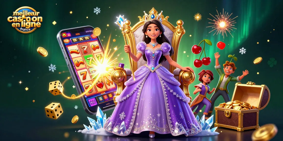 Vivez l'excitation au meilleur casino en ligne France avec une illustration 3D dynamique d'éléments de jeux et d'actions captivantes.