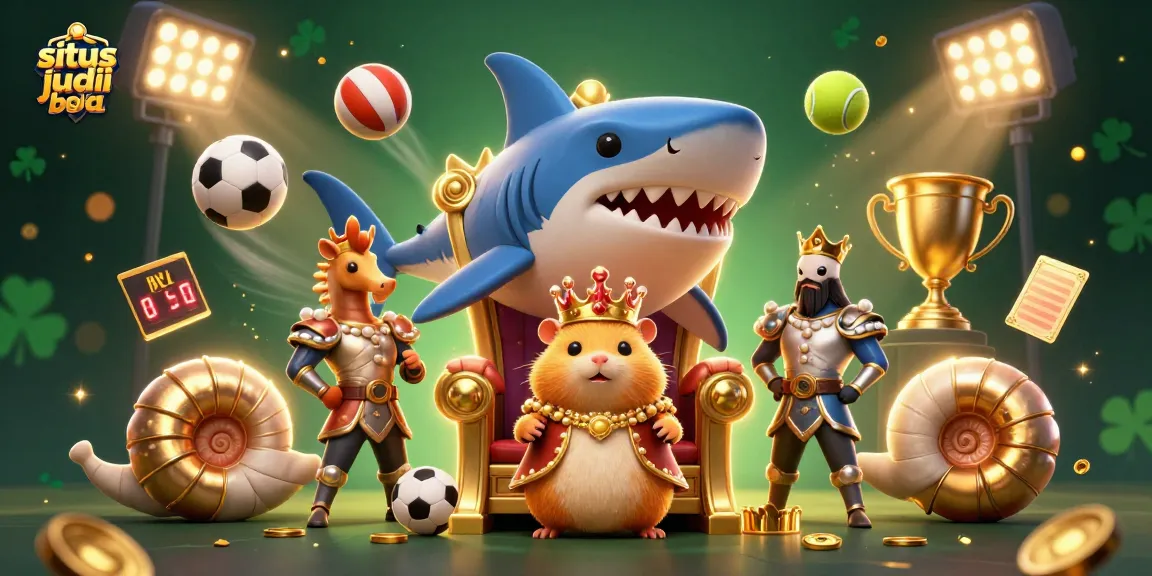Experience thrilling sports betting action with situs judi bola, featuring a fierce hamster king and energetic gameplay elements.