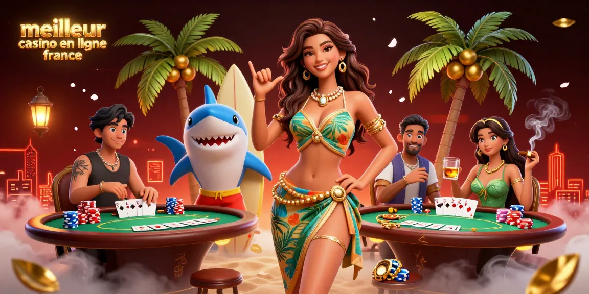 Découvrez l'excitation de meilleur casino en ligne france avec des personnages vibrants et des éléments de poker.