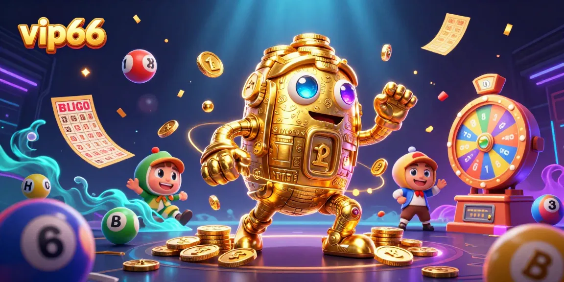 Engage with vip66's exciting lottery and casino themes featuring a golden coin golem and dynamic games.