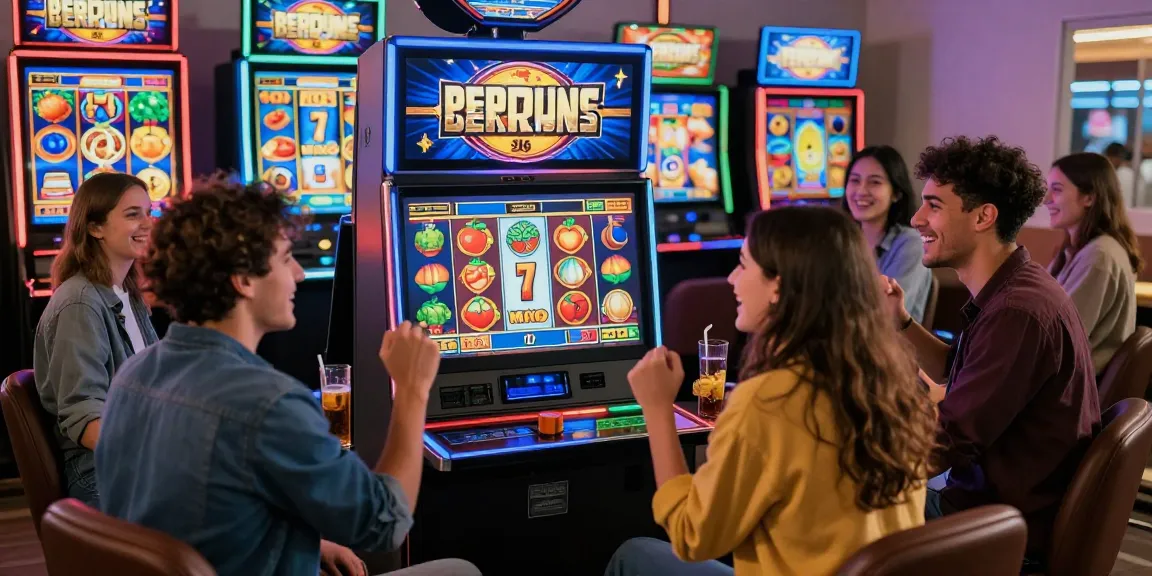 Friends celebrating a jackpot win on slot depo 5k online game.