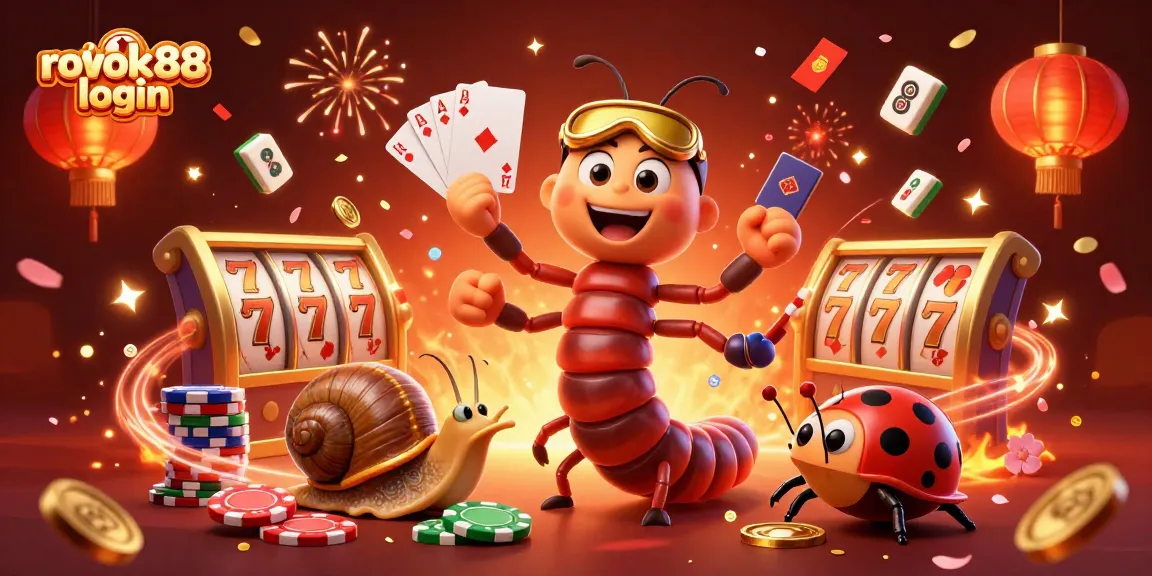 Experience the excitement at rokok88 login with vibrant casino elements and characters enhancing your gaming atmosphere.