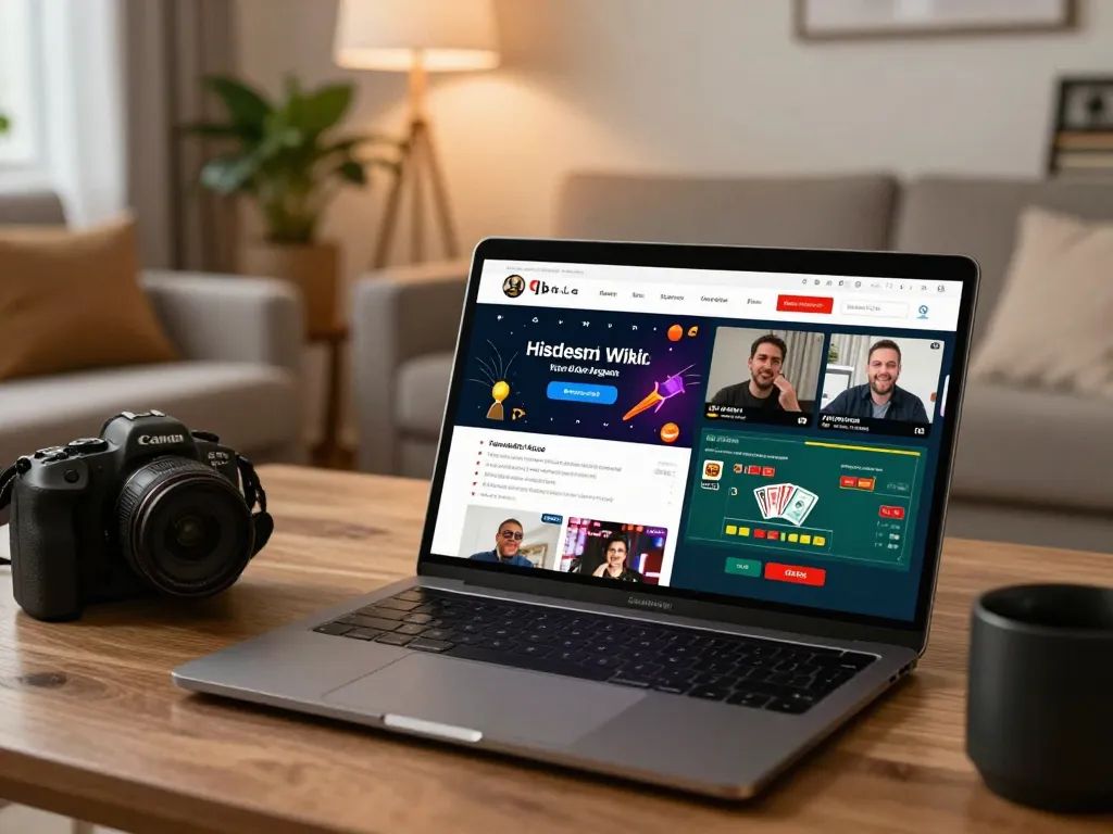 Player engaging with the hidden wiki in a cozy gaming setup, featuring laptop and personal ambiance