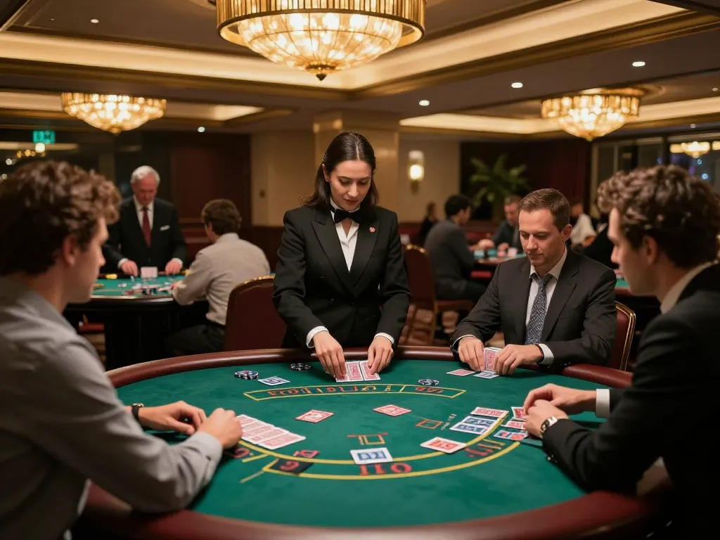Engaged players at casino esteri che accettano italiani, actively betting at blackjack tables