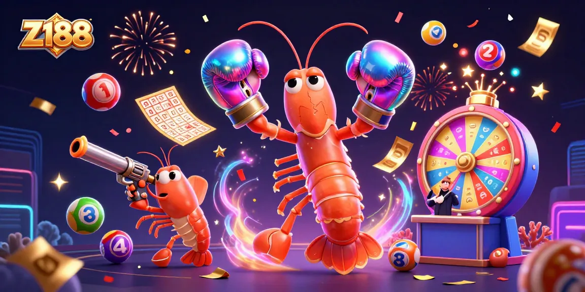 Experience the exciting game dynamics at Z188 with vibrant casino elements and energetic characters.