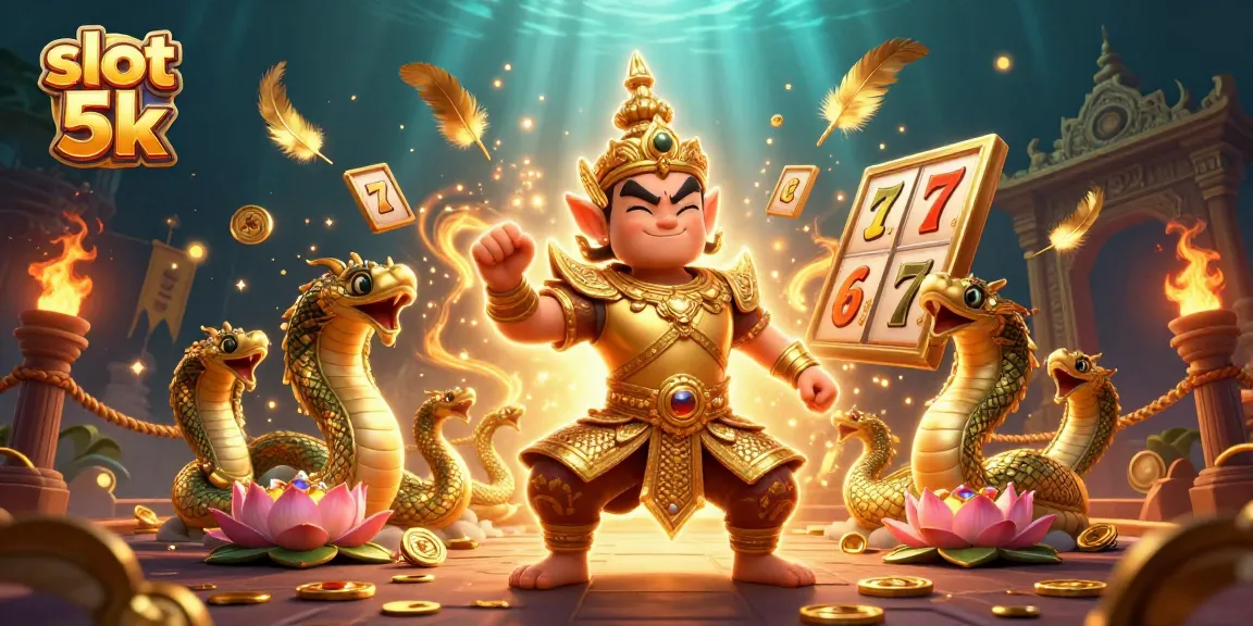 Engage with slot 5k action in vibrant 3D illustration featuring dynamic casino elements.