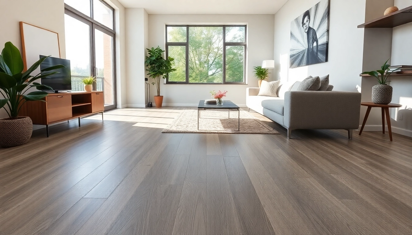 Enhance your space with stylish flooring chicago options featuring grey oak LVP.
