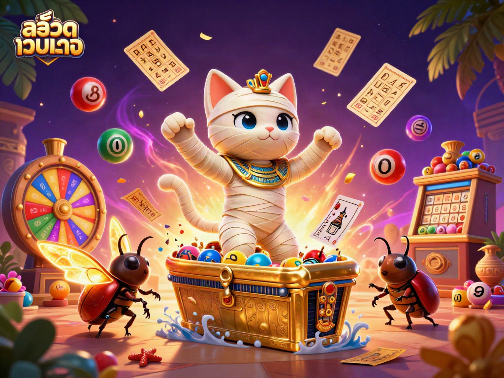 Experience thrilling action with สล็อตเว็บตรง as the Egyptian mummy cat and scarab beetle bring fortune to life.