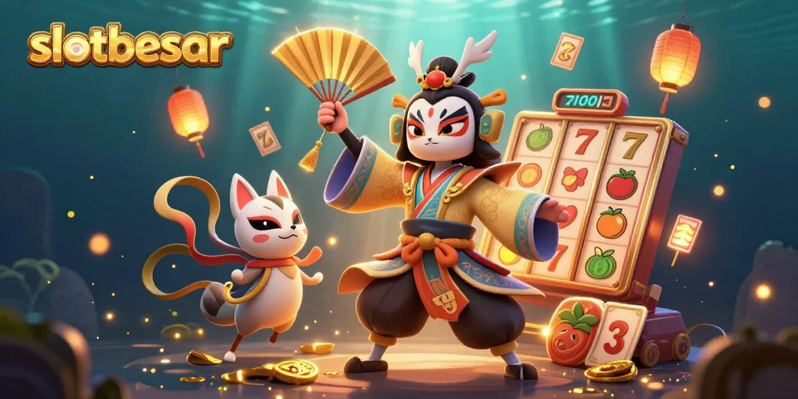 Experience jackpot thrills with slotbesar showcasing vibrant 3D illustrations and engaging slot elements.