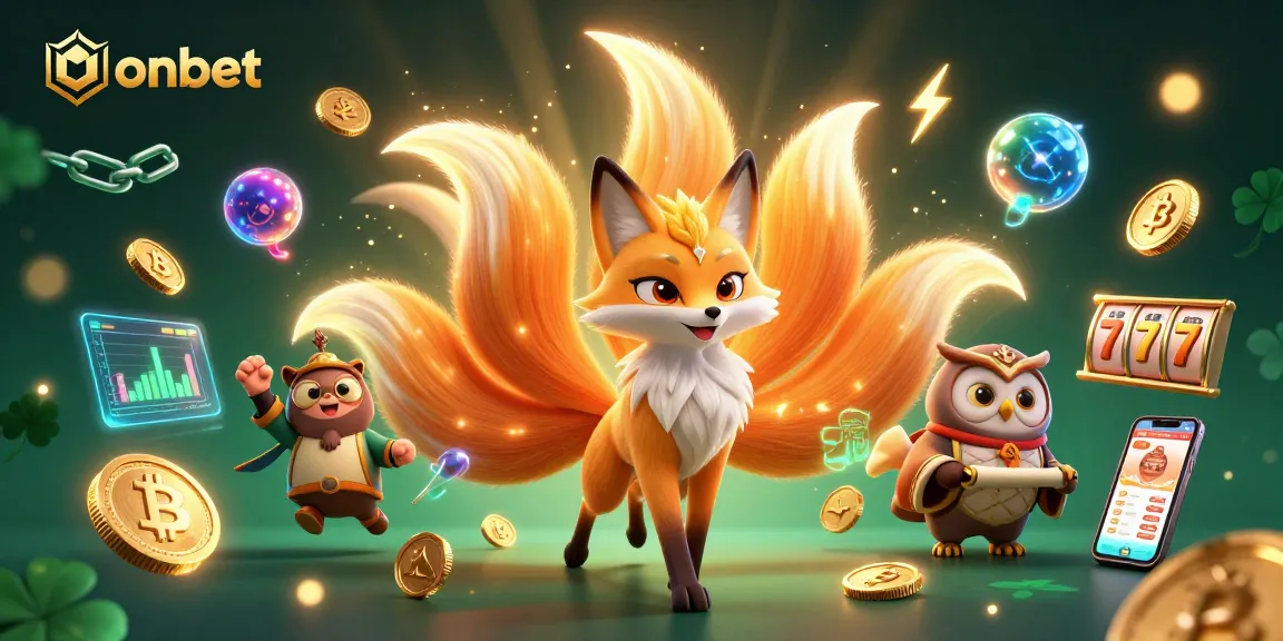 Win big with onbet as a colorful nine-tailed fox and wise owl bring vibrant casino magic.