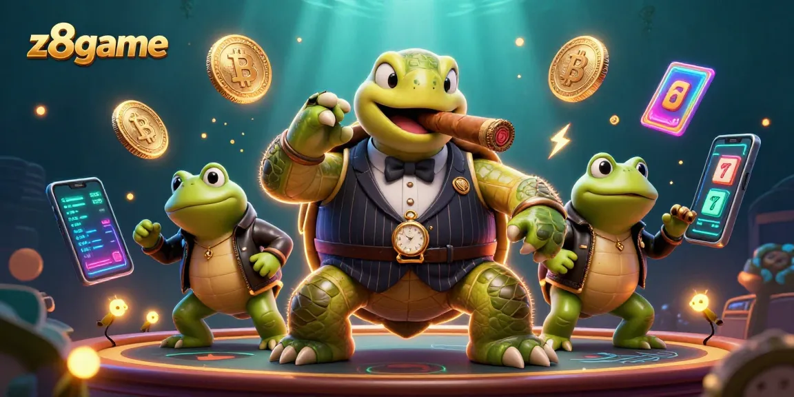 Experience the thrill of z8game with an ultra-detailed casino scene, featuring vibrant characters and dynamic gambling elements.
