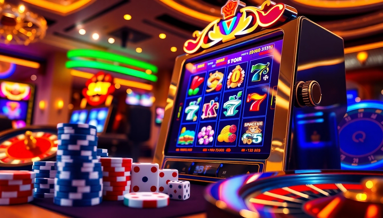 Winning spins on slot pragmatic play machines in a vibrant casino setting.