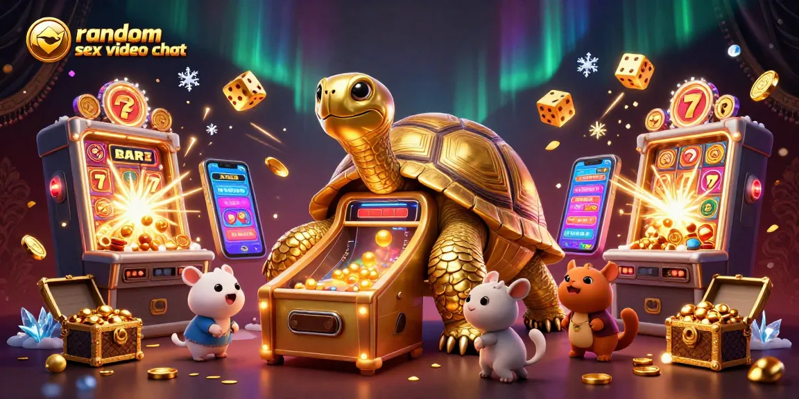 Engage in random sex video chat with dynamic casino elements and vibrant characters.