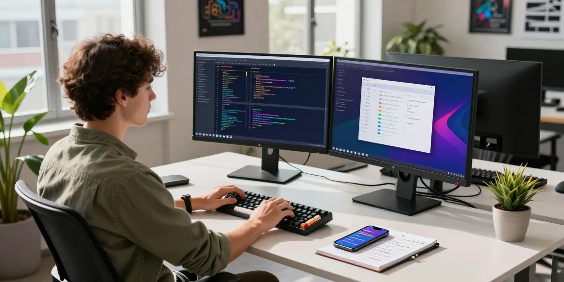 Engaged software developer coding the 纸飞机中文版 application in a modern workspace.