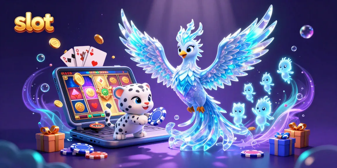 Spin the reels in this vibrant slot-themed illustration showcasing winning elements of play.