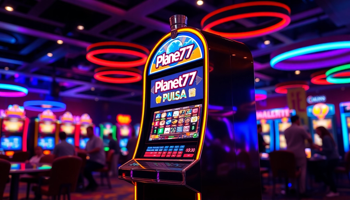 Menangkan jackpot di mesin slot Planet77 Pulsa yang penuh warna dan ramah untuk pemain.
