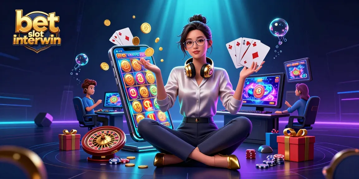 Experience engaging slot games with bet slot interwin in a dynamic 3D casino scene featuring vibrant visuals.