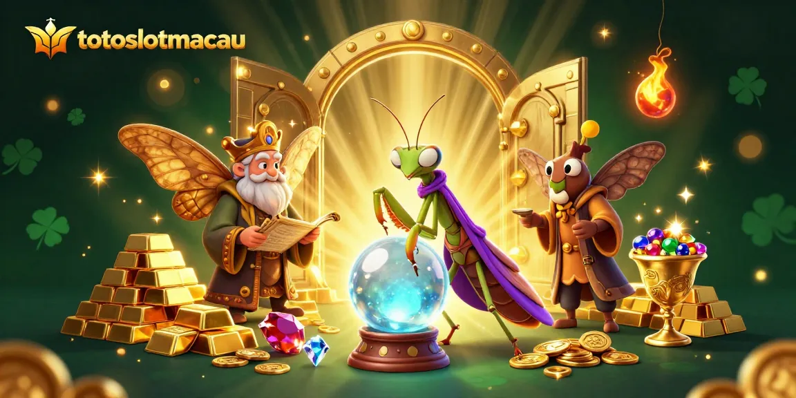 Engage in winning strategies at totoslotmacau with vibrant casino-themed 3D illustration full of treasures.