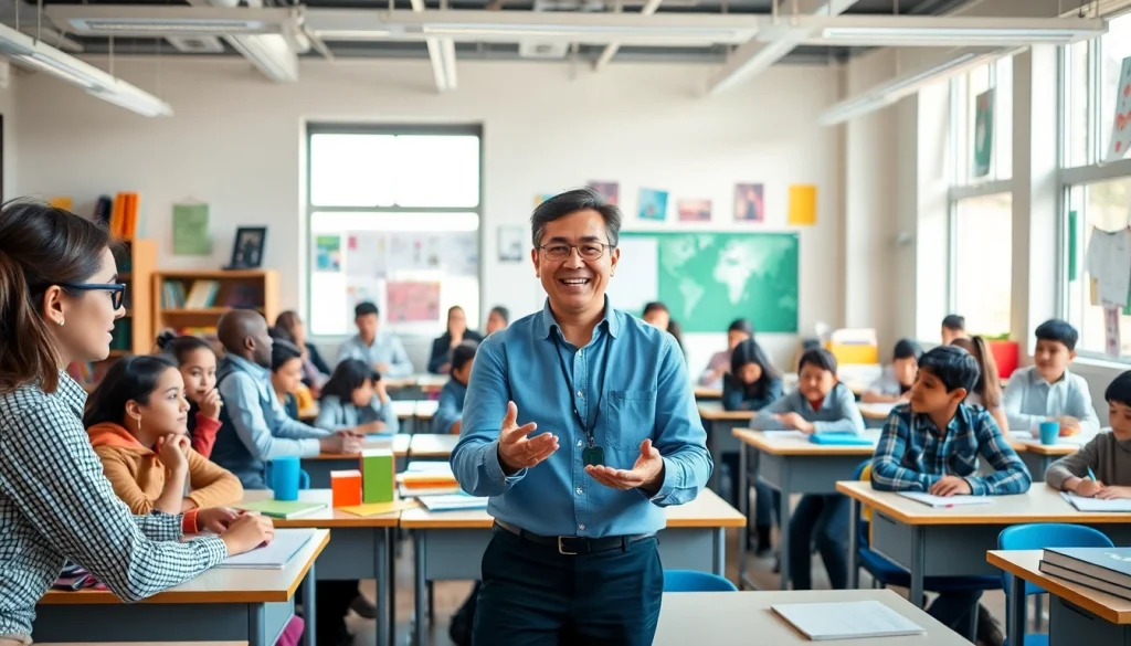 Engaged students in a professional classroom environment focusing on Education.