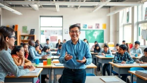 Engaged students in a professional classroom environment focusing on Education.