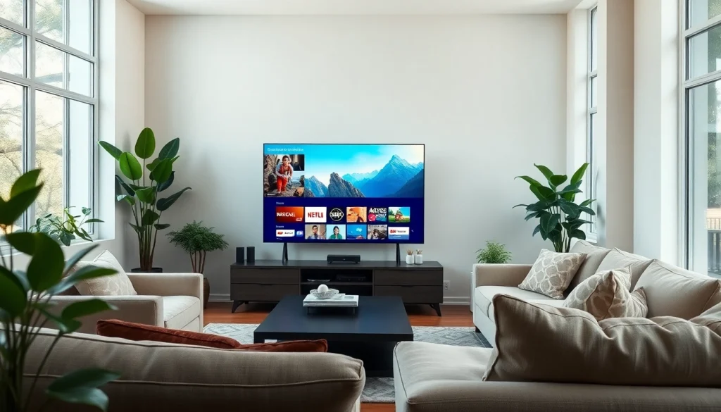 Experience iron tv streaming in a stylish living room with modern decor.