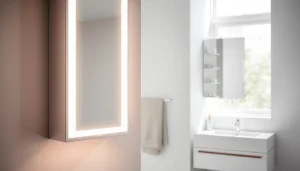 Gestalte deinen Spiegelschrank LED mit modernem Design und heller Beleuchtung.