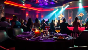 Dinner sxm scene at Club Noir showcasing luxury dining, vibrant ambiance, and captivating performances.