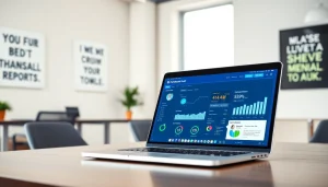 Optimize your strategy with a professional Facebook SMM panel interface on a modern laptop.