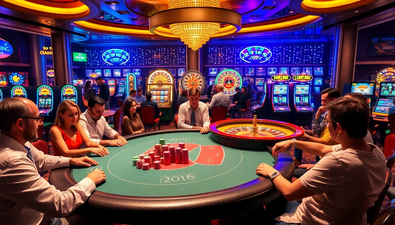 Experience the high-energy atmosphere of a casino at https://98win3h.blog with players betting on poker and roulette.