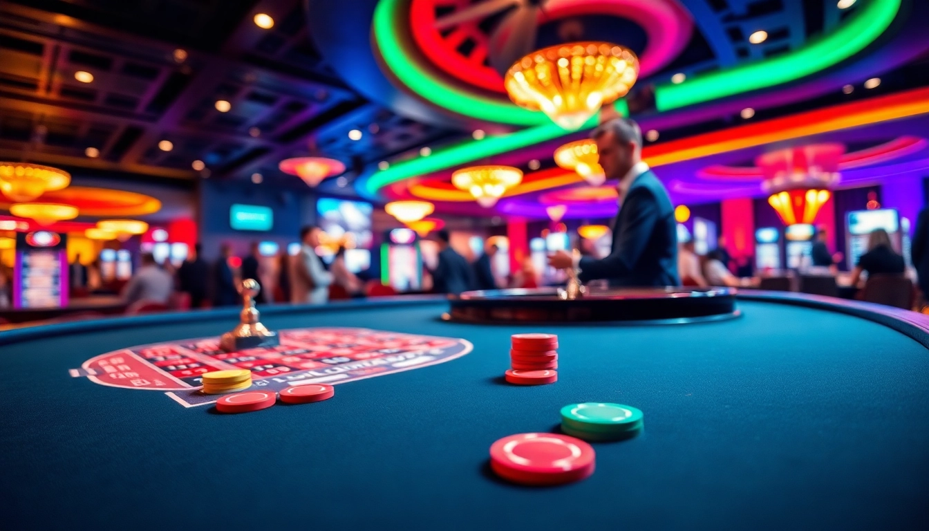 Engaging scene of reddit csgo gambling sites highlights at a lively casino, focusing on roulette and players.