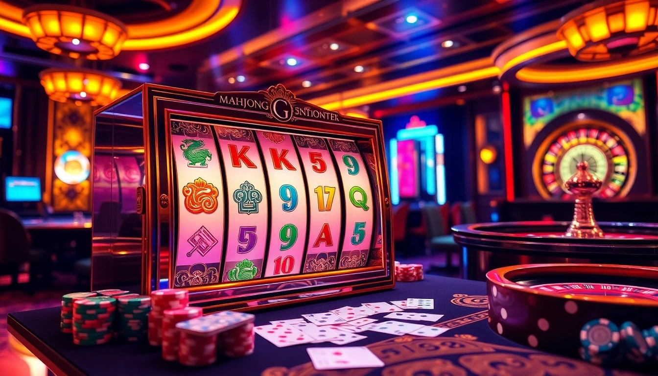 Experience the mahjong slot demo with vibrant graphics and casino excitement in this detailed image.