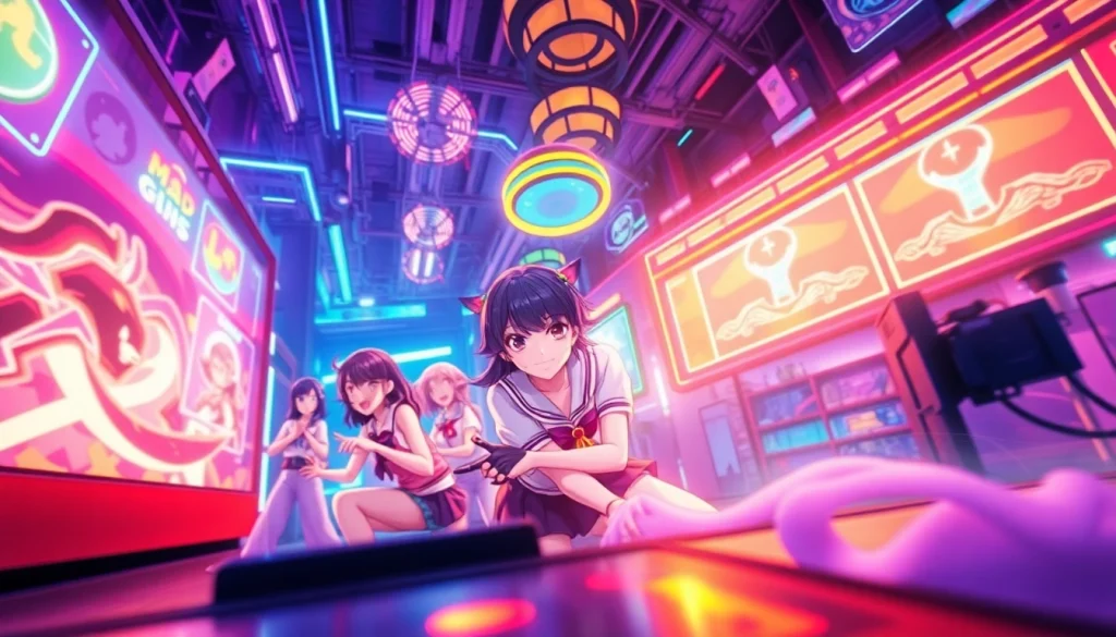 Engaging characters from a hentai game immersed in vibrant gameplay.