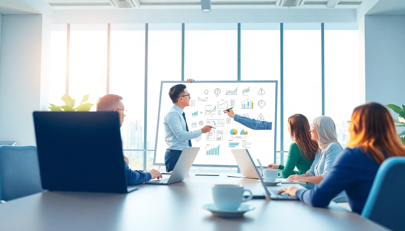 Learn how to get sales leads as a rep through strategic brainstorming in a modern office setting.