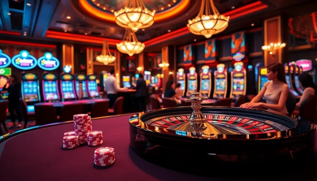 Experience thrilling moments at rikvip368.com with vibrant casino tables and eager players.