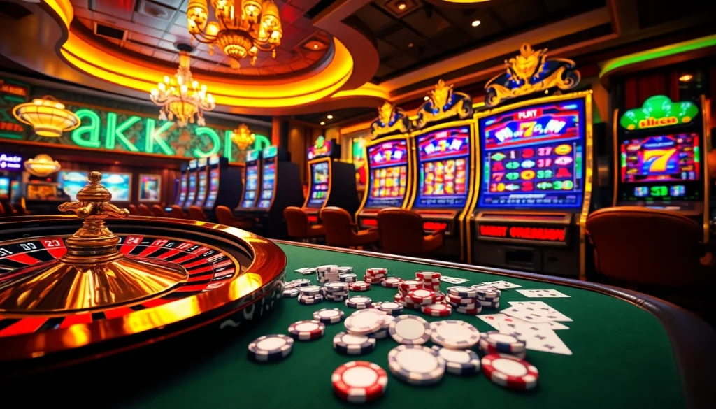 Engage with thrilling casino action on onicplay featuring vibrant slot machines and roulette.