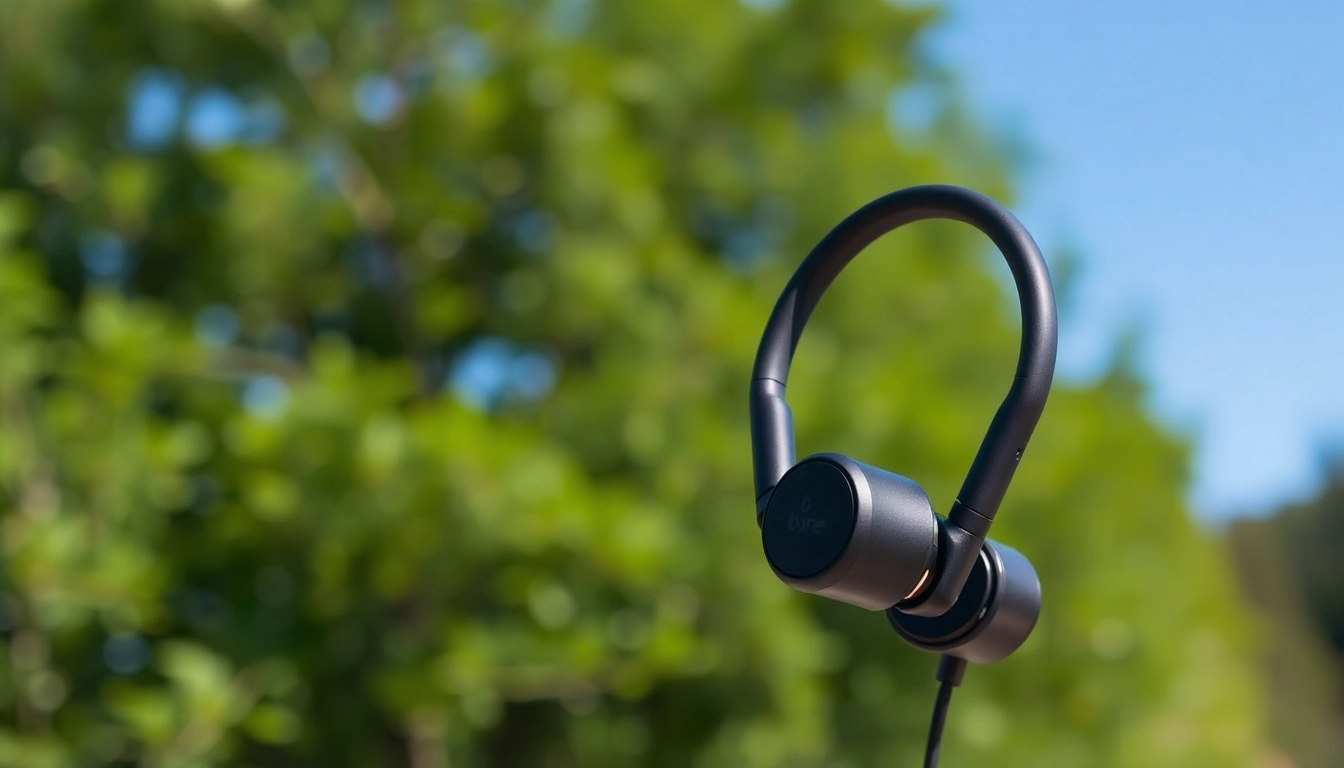 Experience immersive sound with Bone X1 Bone Conduction Headphones showcasing sleek design.