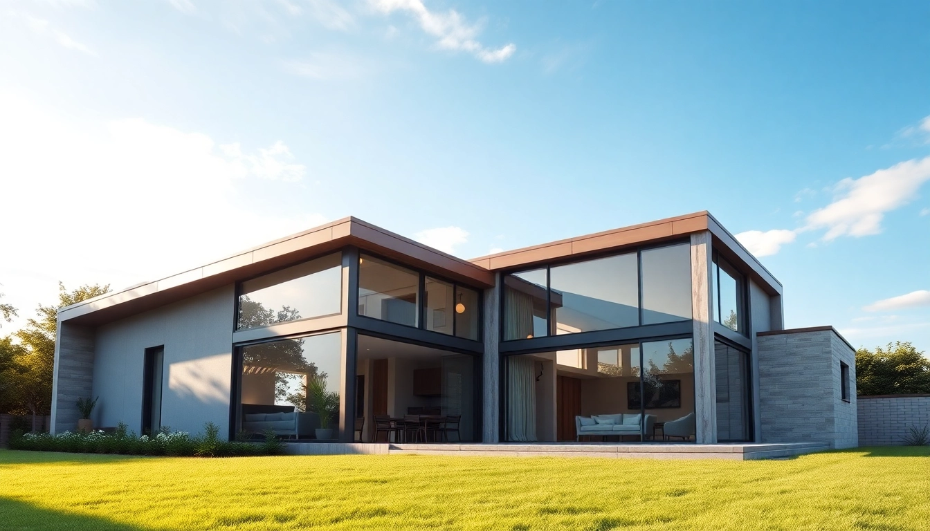 Contemporary Home Expansion showcasing a modern architectural design with extensive glass and greenery.