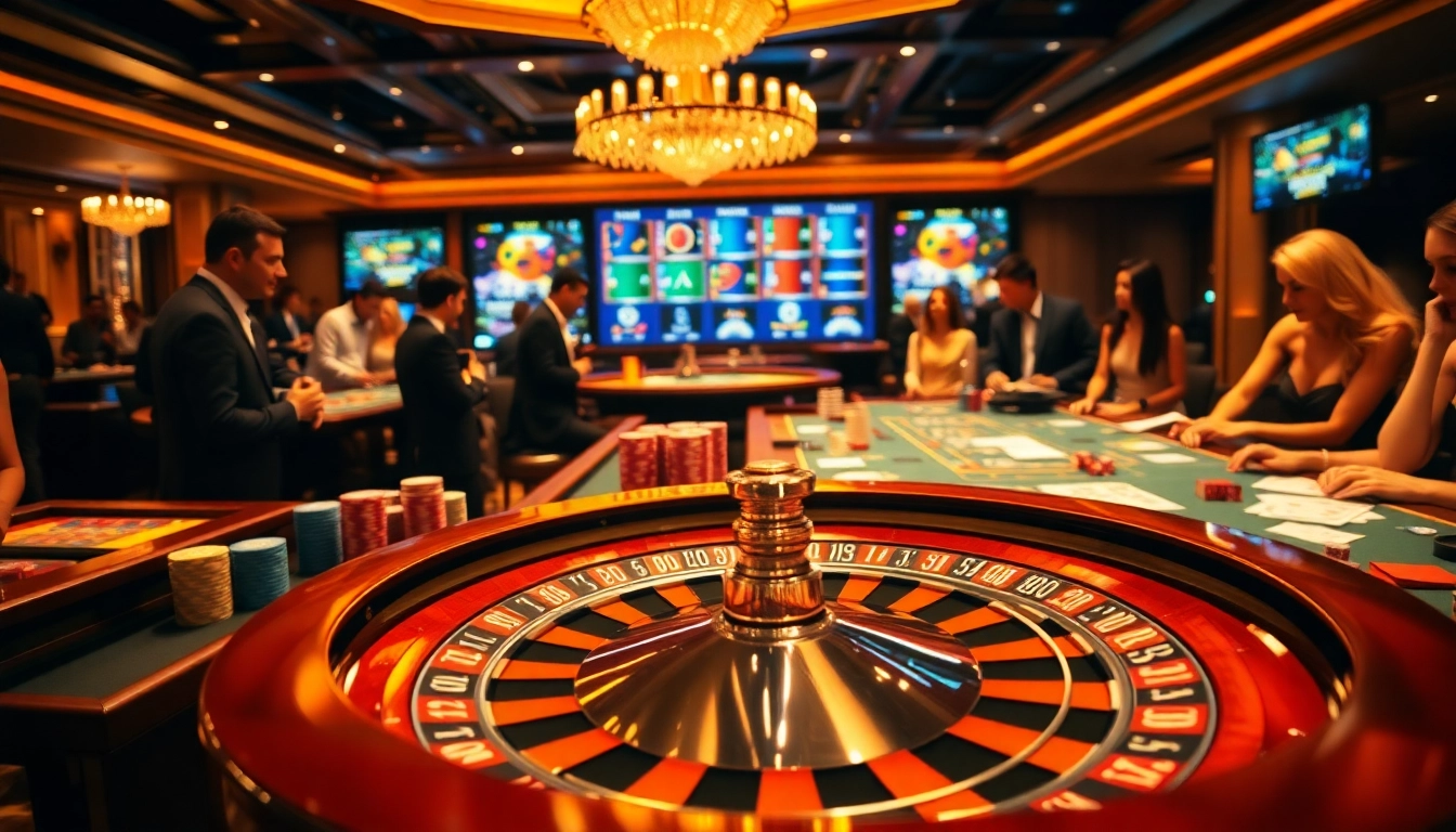 Vivez l'excitation dans un casino en ligne français avec des tables de casino dynamiques et des joueurs enthousiastes.