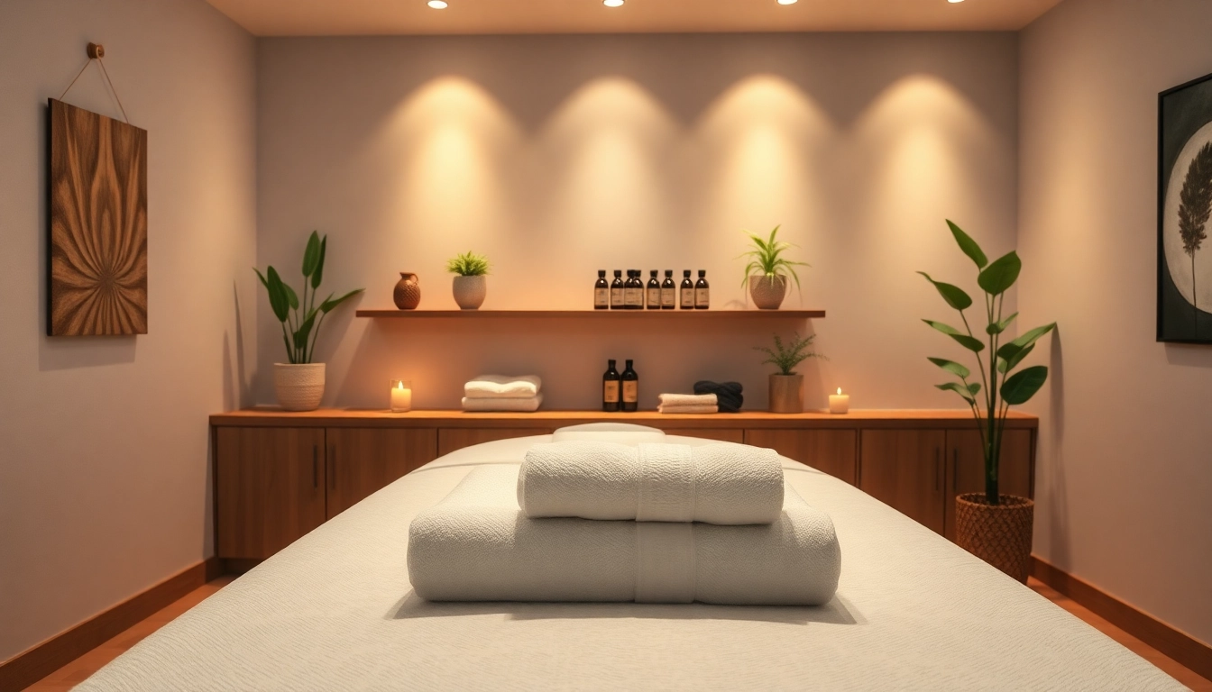 부드러운 색조와 분위기를 가진 평화로운 스파 룸에서의 스웨디시 마사지 환경.